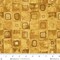 Fabric Henry Glass Gold Squares Crow-mazing by the Quarter Yard Q-3444-33